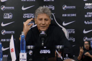 Renato Gaúcho, técnico do Vasco, em entrevista coletiva no São Januário • Reprodução / VascoTV